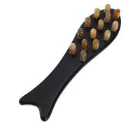 MERRYHAPY Peigne De Massage En Corne De Bœuf Démêlant Pour Cheveux Massage Shiatsu Brosse Pour Cuir Chevelu Masseur En Corne De Bœuf Stimulateur Du