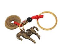 MERRYHAPY Pendentif Décoration Feng Shui pour Voiture en Laiton Techniques de Gravure Complexes, Accessoires pour Rétroviseur pour Attirer la Richesse et Protéger