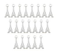 MERRYHAPY Pendentifs Tour Eiffel Charme Unique et Fin en Alliage Argenté Lot de 20 Fabrication de Bijoux Diy pour Bracelet ou Décoration de Téléphone