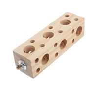 MERRYHAPY Perchoir pour Perroquet Jouet à Mâcher Et Aire De Jeux Support Interactif pour Oiseaux Entretient Bec Et Favorise Dimensions Couleur Beige