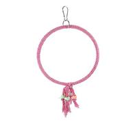 MERRYHAPY Perchoir Suspension pour Perroquet Grand Modèle Rose Oiseau Cage avec Corde Coton Balançoire Suspendue pour Exercices et Repos Accessoire pour Petits et Grands Perroquets
