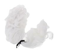 MERRYHAPY Perruque Longue Blanche Homme pour Avocat Costume Cosplay Théâtre Représentation Historique Halloween Transformation Réaliste