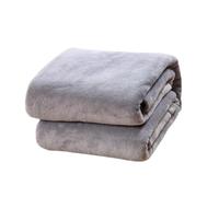 MERRYHAPY Plaid Flanelle Uni Couverture Polaire Douce et Chaude pour Lit et Canapé Jeté Léger et Confortable pour Personnes Couleur Argentée