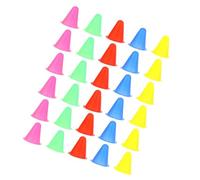 MERRYHAPY Plots Colorés en Plastique 30 Pièces pour Entraînement Roller et Football, Cônes d'Agilité pour Exercices de Vitesse et Parcours d'obstacles