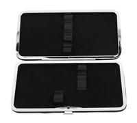 MERRYHAPY Pochette de Rangement en PU pour Outils D’Extensions de Cils Compartiments Multiples Étui Portable Noir pour Pinces à Épiler et Ciseaux Trousse de Voyage Compacte pour