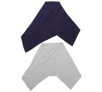 MERRYHAPY Poncho D'allaitement Multifonction En Coton Pour Bébé Et Maman, Couverture D'allaitement 2 Pièces Gris Clair Et Bleu Marine, Protection Le Vent Soleil Pour Sorties Et Poussette