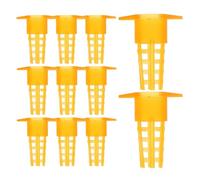 MERRYHAPY Protecteur de cellules apicoles plastique jaune 100 pièces couverture de cage à reine à grille inégale outil pour apiculture destiné à l'élevage de reines