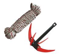 MERRYHAPY Râteau Pliable en Acier Inoxydable pour Bassin et Étang, Outil Professionnel de Coupe-Herbes D'extérieur à 4 Dents, Robuste et Ergonomique pour Jardinage Aquatique