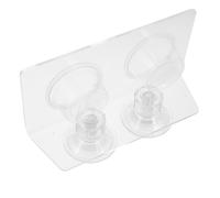 MERRYHAPY Reptile Feeding Bowl Double Dish with Suction Cup Acrylic Water and Food Feeder for Gecko Lizard Snake Terrariums Practical Dual Compartments