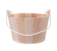 MERRYHAPY Seau de Sauna en Bois Naturel 5 L Poignée Ergonomique, Accessoire Sauna, Seau d'eau Traditionnel pour Spa Maison et Hammam, Usage Intérieur et Extérieur