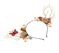 MERRYHAPY Serrage-tête Cerf De Noël Lumineux Taille Unique Accessoire Tête Femme Cosplay Fête Décoration Cheveux Branchages Rosa Pâle