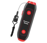 MERRYHAPY Sifflet Électronique Portable avec Lampe Torche SOS et Volume Élevé, Sifflet d'Entraîneur en ABS avec Dragonne pour Enseignants et Sécurité en Urgence