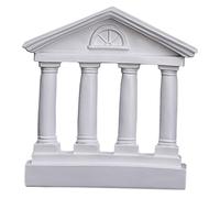 MERRYHAPY Statue de Temple en Résine Blanche Décoration Maison et Bureau Modèle Architectural Style Romain Ancien Élégant pour Jardin ou Intérieur
