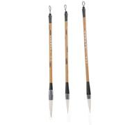MERRYHAPY Stylo Pinceau de Calligraphie 3 Pièces en Bambou Multi-fonction Flexibilité et Dureté Adaptées pour Peinture et Écriture de Couplets