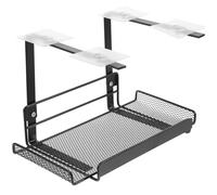 MERRYHAPY Support de Gestion de Câbles sous Bureau avec Fixation par Vis Organisateur de Fils et Pratique pour Bureau Chambre