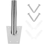 MERRYHAPY Support de Mât de Drapeau Mural Réglable en Acier Inoxydable Base Fixe Simple pour Jardin et Maison Porte-Drapeau Multidirectionnel Robuste Fixation Murale pour Extérieur