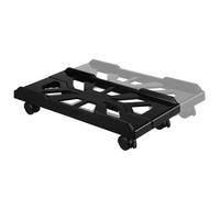 MERRYHAPY Support pour Ordinateur Portable avec Roues en Abs Noir, Design Télescopique Réglable, Mécanisme de Verrouillage, pour Bureau et Maison