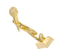 MERRYHAPY Trophée de Microphone de Compétition Doré Note Musicale, Décoration de Bureau pour Garçon et Filles, Récompense pour Concours de Chant et Animation