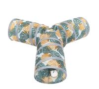 MERRYHAPY Tunnel pour Lapin Pliable à Trois Canaux en Tissu Léger Amusant pour Hamster et Chaton Tunnel de Jeu Intérieur Portable pour Petits Animaux Domestiques