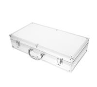 MERRYHAPY Valise Protection Amortissante Argentée 2 Emplacements en Alliage D'aluminium et Design Élégant pour Microphone sans Fil pour Transport et Rangement Sûr