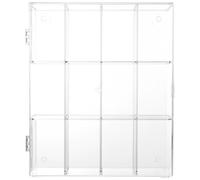 MERRYHAPY Vitrine Acrylique Transparente Facile à Installer à 12 Compartiments Modèle Simple et Élégant Accessoire pour Affichage et Rangement à Domicile pour Figurines