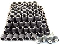 Merryland 184 Pcs Tambour de Ponçage 13 mm 80# Manchon pour Dremel | 180 Pcs Bande de Ponçage, 4 Pcs Tambour Mandrin, Outils Rotatifs Électriques DIY, RMTA184C1