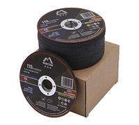 Merryland Disque à Tronçonner 115 Métal INOX Acier Fer, 115 X 1,0 mm Disque de Coupe 50 Pièces, Disque Découper pour Meuleuse d'Angle, Bravo-line B13071042