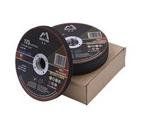 Merryland Disque à Tronçonner 125 Métal INOX Acier Fer, 125 X 1,0 mm Disque de Coupe 25 Pièces, Disque Découper pour Meuleuse d'Angle, Craft-line C13081042