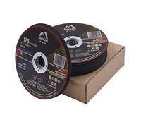 Merryland Disque à Tronçonner 125 Métal INOX Acier Fer, 125 X 1,0 mm Disque de Coupe 25 Pièces, Disque Découper pour Meuleuse d'Angle, Bravo-line B13081042