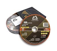 Merryland Disque à Tronçonner 180 Métal INOX Acier Fer, 180 X 1,6 mm Disque de Coupe 25 Pièces, Disque Découper pour Meuleuse d'Angle, Expert-line E12101642