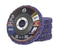 Merryland Disque de Décapage 115 Peinture Rouille Meuleuse d'Angle, 115mm Violet Disques de Nettoyage Disque CSD Disque à Décaper 5 Pièces, Métal INOX Acier Fer, Bravo-Line SB207114-05