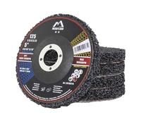 Merryland Disque de Décapage 125 Peinture Rouille Meuleuse d'Angle, 125mm Noir Disques de Nettoyage Disque CSD Disque à Décaper 5 Pièces, Métal INOX Acier Fer, Craft-Line SC108114-05