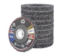 Merryland Disque de Décapage 125 Peinture Rouille Meuleuse d'Angle, 125mm Noir Disques de Nettoyage Disque CSD Disque à Décaper 10 Pièces, Métal INOX Acier Fer, Craft-Line SC108114-10