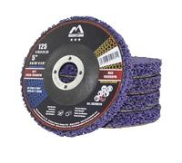 Merryland Disque de Décapage 125 Peinture Rouille Meuleuse d'Angle, 125mm Violet Disques de Nettoyage Disque CSD Disque à Décaper 5 Pièces, Métal INOX Acier Fer, Bravo-Line SB208114-05