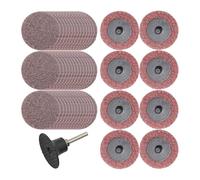 Merryland Disques Abrasifs à Changement Rapide 50mm Meuleuse À Rectifier, 50 mm Moyen Disque de Conditionnement de Surface 50 Pièces Avec Tige De 6mm, Rondelles En Non-Tissé Métal Acier, DGTAA52C2