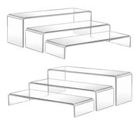 MerryNine Acrylique Risers pour l'affichage, Clear Display Stand Risers. (en forme de U)