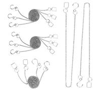 MerryNine Lot de 10 chaînes attrape-soleil pour pendentif prismatique, chaîne de suspension à boule prismatique avec crochet pour décoration de prisme en cristal, bricolage (10 pièces)