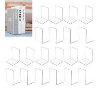 MerryNine Lot de 20 serre-livres en plastique acrylique transparent antidérapant pour chambre à coucher, bibliothèque, bureau, fournitures scolaires, papeterie cadeau (18 x 12 cm, 10 paires)