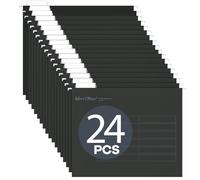 MerryNine Lot de 24 dossiers suspendus A4 avec onglets et inserts de cartes pour l'école, la maison, le travail et le bureau **Vérifiez la taille avant de commander** (noir, A4)