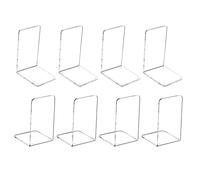 MerryNine Lot de 4 Paires de Serre-Livres en Plastique Acrylique - Décoration pour Chambre à Coucher, bibliothèque, Bureau, Fournitures Scolaires, Papeterie, Cadeau