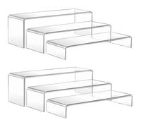 MerryNine présentoir en acrylique transparent , support multifonction en acrylique transparent pour cupcakes, cosmétiques, objets de collection (RectangulaireXL)