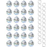MerryNine Prisme en cristal transparent de 20 mm, attrape-soleil, pendentifs arc-en-ciel, prismes à suspendre pour fenêtres, Feng Shui, cadeau (20 mm, 24)