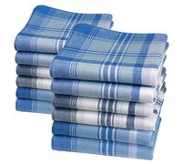 Merrysquare Mouchoirs en Tissu Oscar pour Homme - 100% Coton Tissé-Teint - 40x40 cm - Classiques, Résistants et Économiques (12)