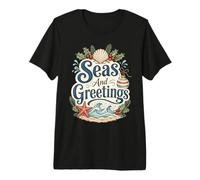 Mers et Salutations, Noël côtier T-Shirt Haut de Gamme