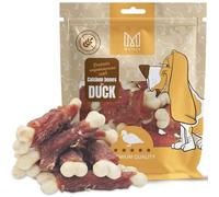 MERSJO Friandises Premium pour Chiens avec Poitrine de Canard Enveloppée de Biscuit à la Calcium, Snacks pour Chiens sans Céréales, Séchés à l'Air, 500g
