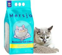 Mersjo Nuetral Litière bentonite 10 l - Litière naturelle pour chat avec indicateur de santé du pH, sans poussière, forte formation de grumeaux, haute absorption de l'humidité, respectueuse de