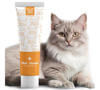 Mersjo Pâte anti-poils pour chat avec multivitamine 100 g - Complément alimentaire pour chats, contre les boules de poils, avec acides gras oméga, vitamines A/C/E, pour le toilettage et la digestion