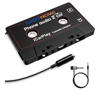 Mersoco Adaptateur Cassette pour Voiture avec Câble AUX 3,5MM | Câble Orientable | Cassette Audio Universelle pour Autoradio, Smartphone et Lecteur MP3