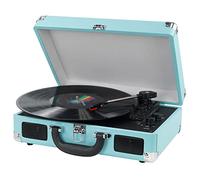 Mersoco Tourne-Disque Bluetooth, 3 Vitesses, boîtier Vintage Portable avec Haut-parleurs intégrés, Sortie RCA, AUX-in Incluse