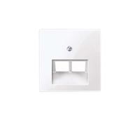 Merten 296125 Plaque centrale pour élément UAE, double, blanc actif brillant, système M